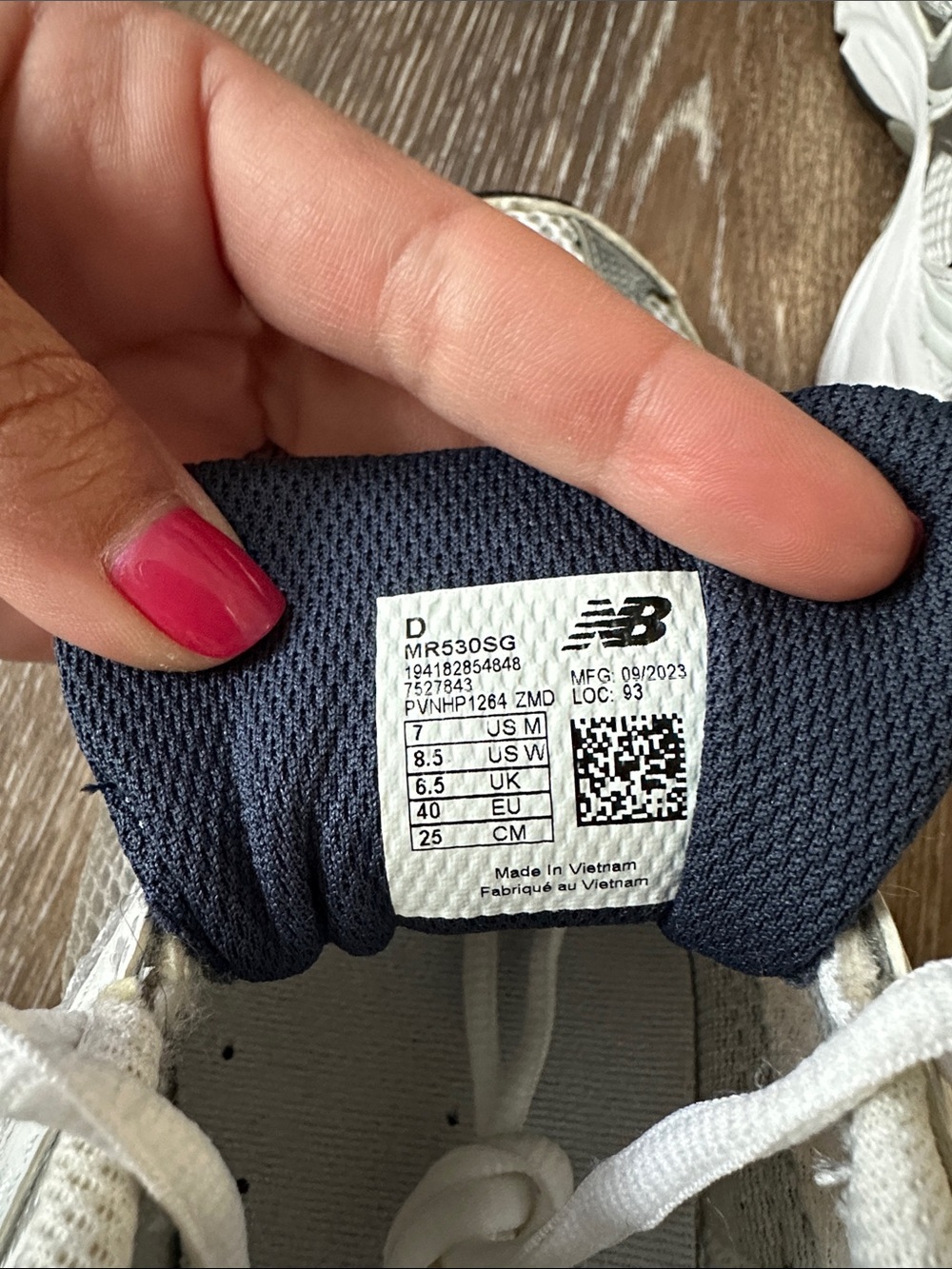 New Balance White Silver & Blue Athletic Sneakers - Picture 8 of 10